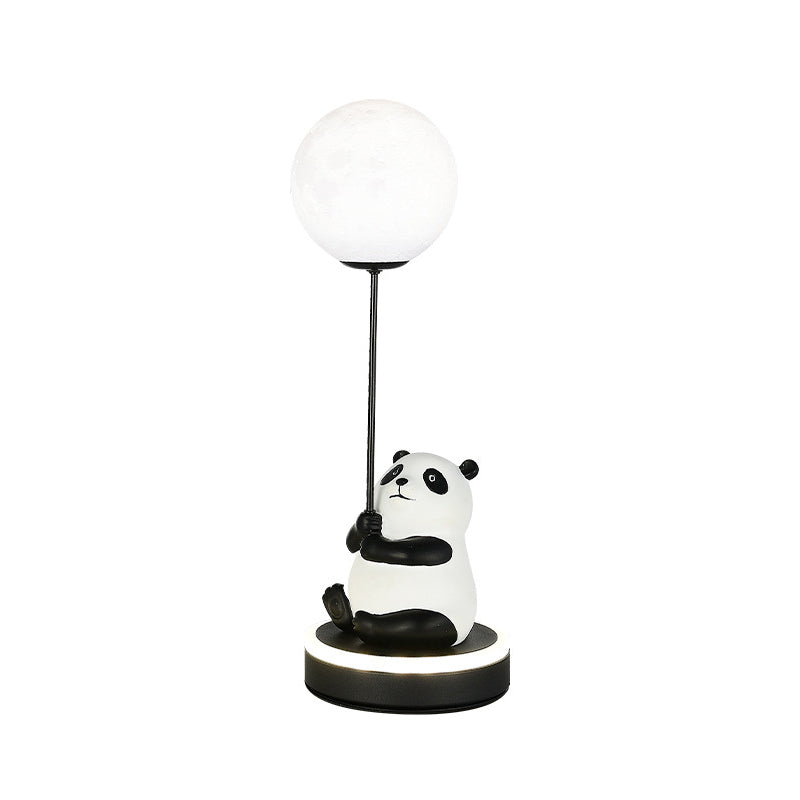 Creative Panda Resin Base PVC Lampshade LED Table Lamp