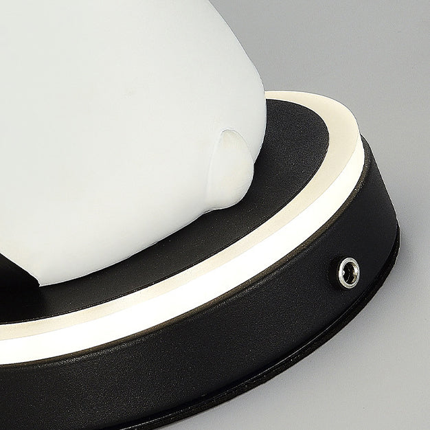 Creative Panda Resin Base PVC Lampshade LED Table Lamp