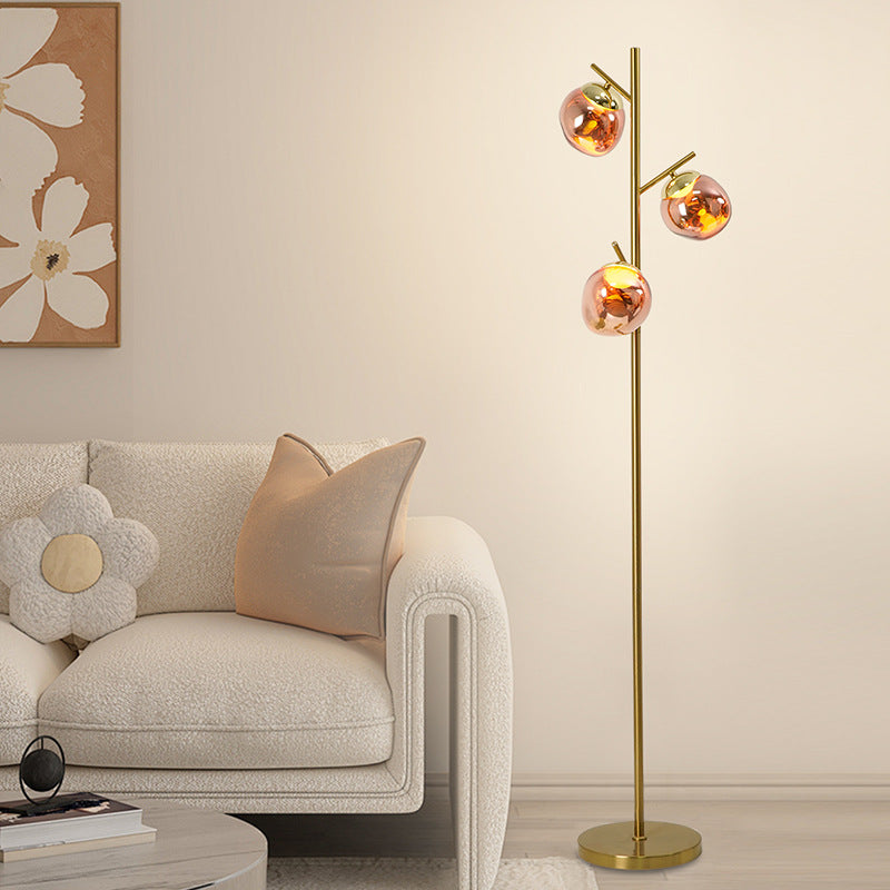 Nordic Chrome 3-Light Floor Lamp
