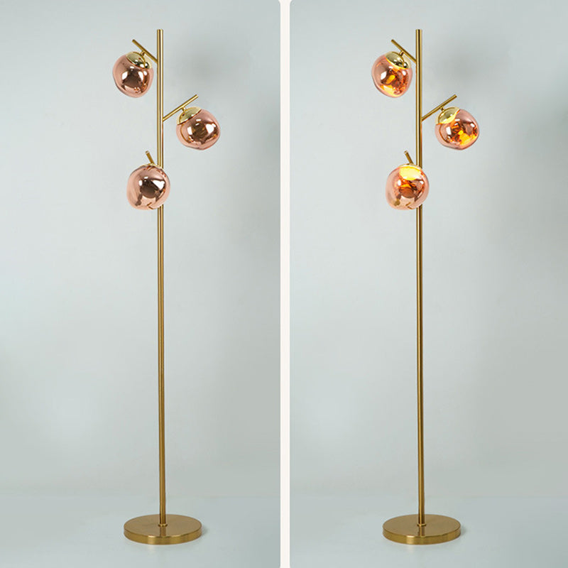 Nordic Chrome 3-Light Floor Lamp