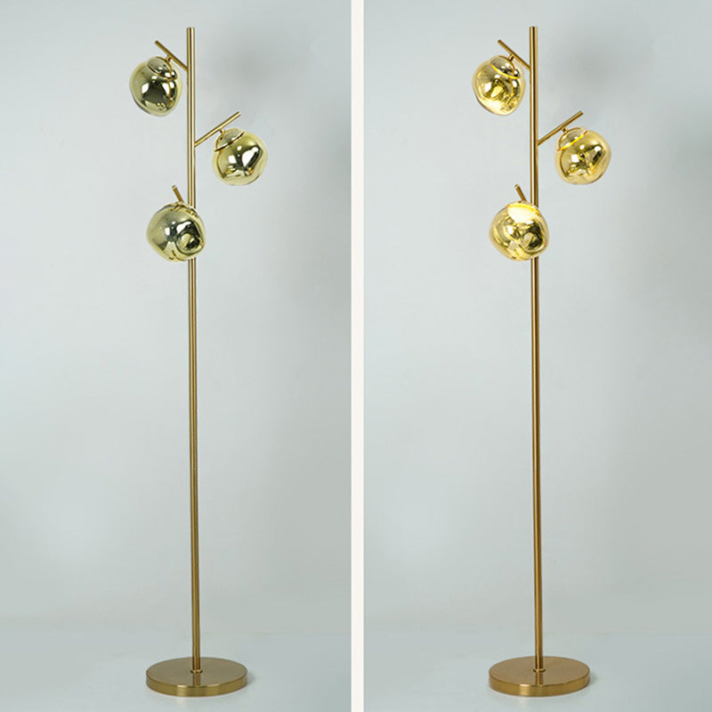 Nordic Chrome 3-Light Floor Lamp