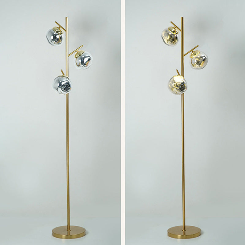 Nordic Chrome 3-Light Floor Lamp