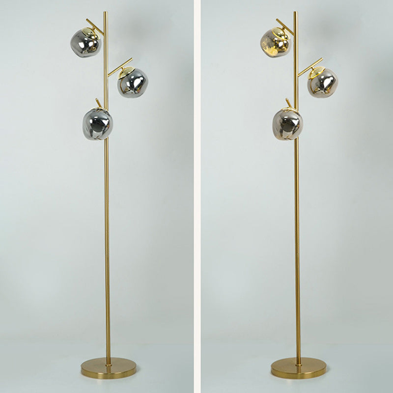Nordic Chrome 3-Light Floor Lamp