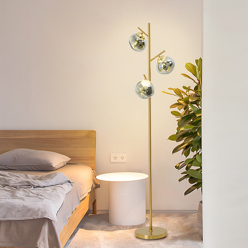 Nordic Chrome 3-Light Floor Lamp