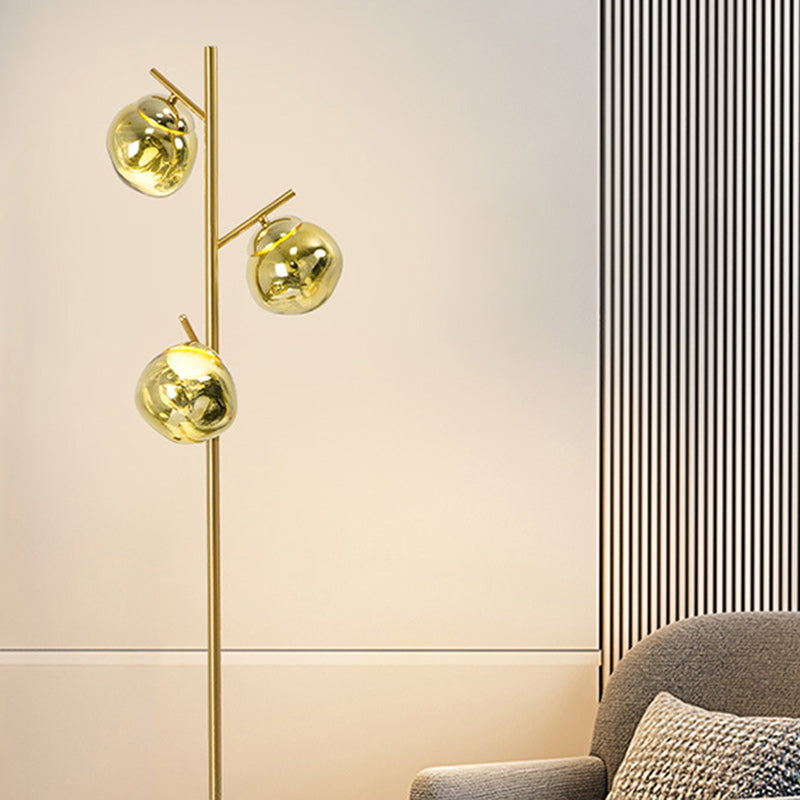 Nordic Chrome 3-Light Floor Lamp