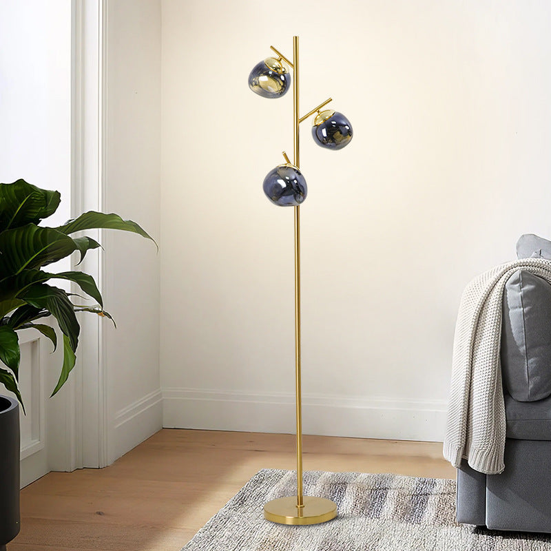 Nordic Chrome 3-Light Floor Lamp