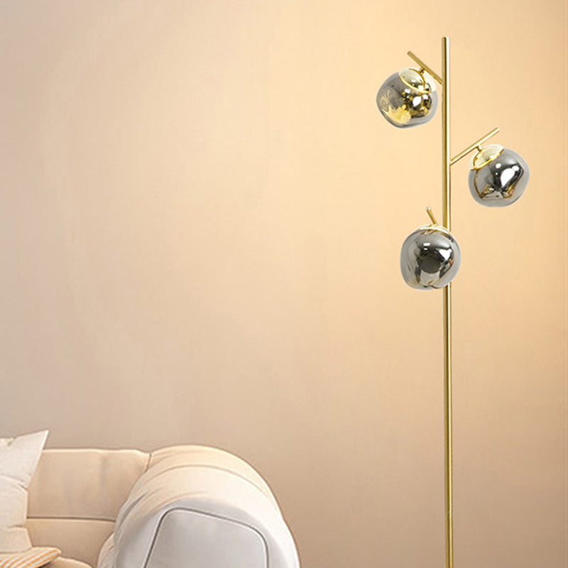 Nordic Chrome 3-Light Floor Lamp