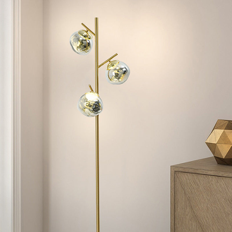 Nordic Chrome 3-Light Floor Lamp
