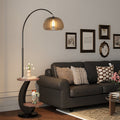 Nordic Walnut Black Floor Lamp