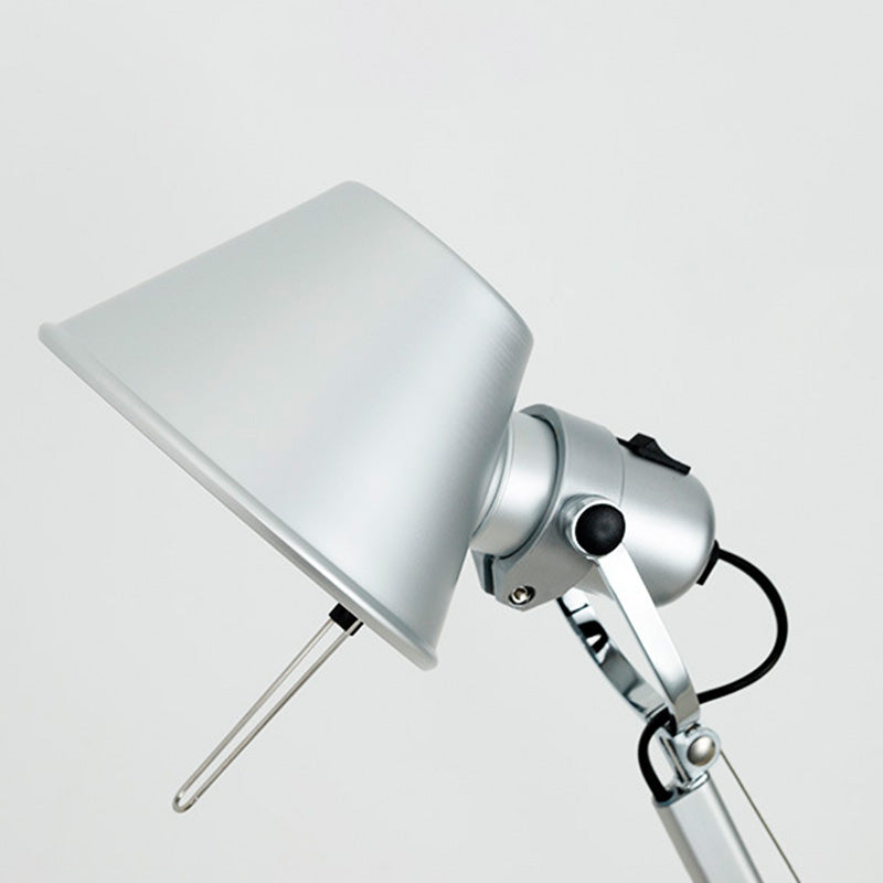 Industrial Silver Metal Floor Lamp