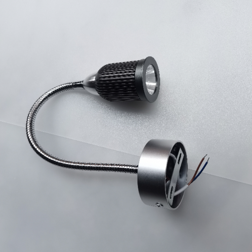 Contemporary Industrial Aluminum Gooseneck Cone Wall Sconce