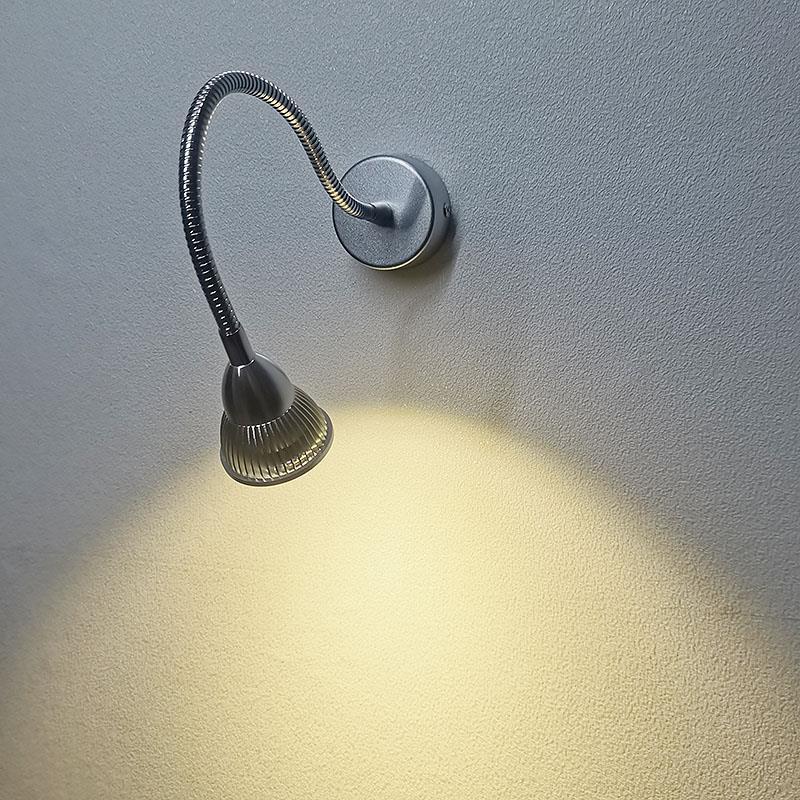 Contemporary Industrial Aluminum Gooseneck Cone Wall Sconce