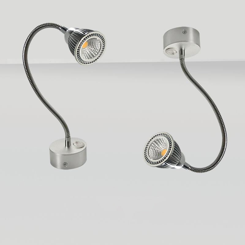 Contemporary Industrial Aluminum Gooseneck Cone Wall Sconce
