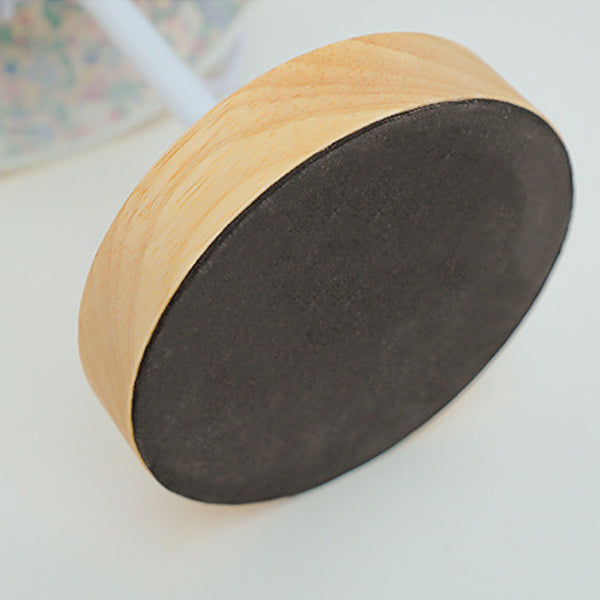 Modern Minimalist Trapezoidal Solid Wood Fabric Table Lamp