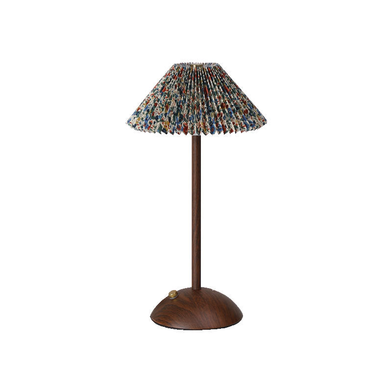 Traditional Vintage Conical Semicircular Base Table Lamp