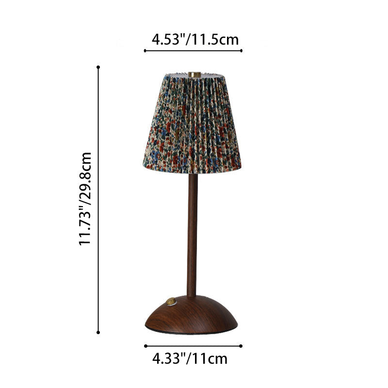Traditional Vintage Conical Semicircular Base Table Lamp
