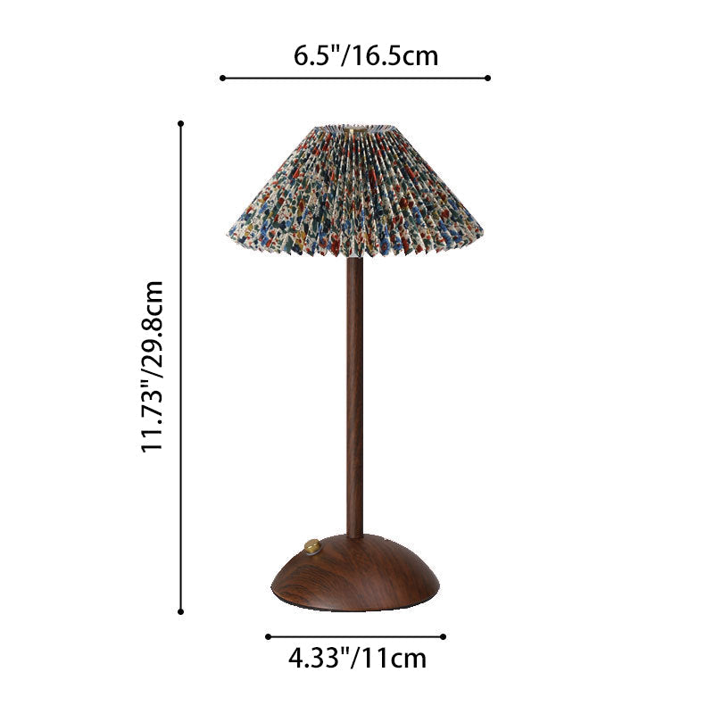 Traditional Vintage Conical Semicircular Base Table Lamp