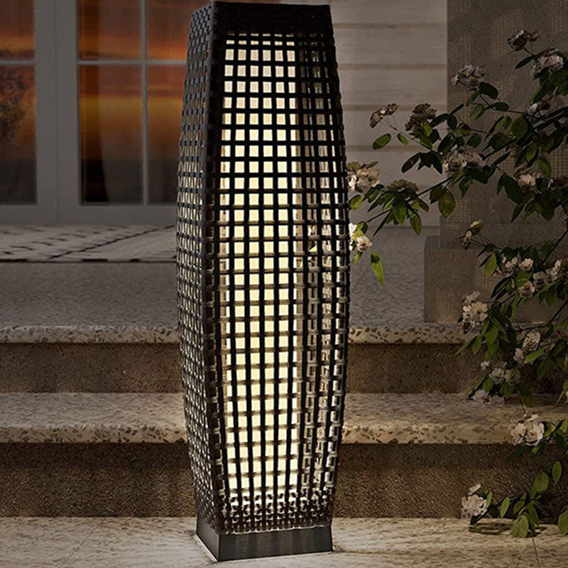 Art Deco Black Outdoor Stake Light
