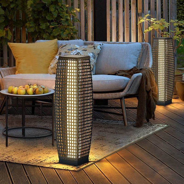 Art Deco Black Outdoor Stake Light