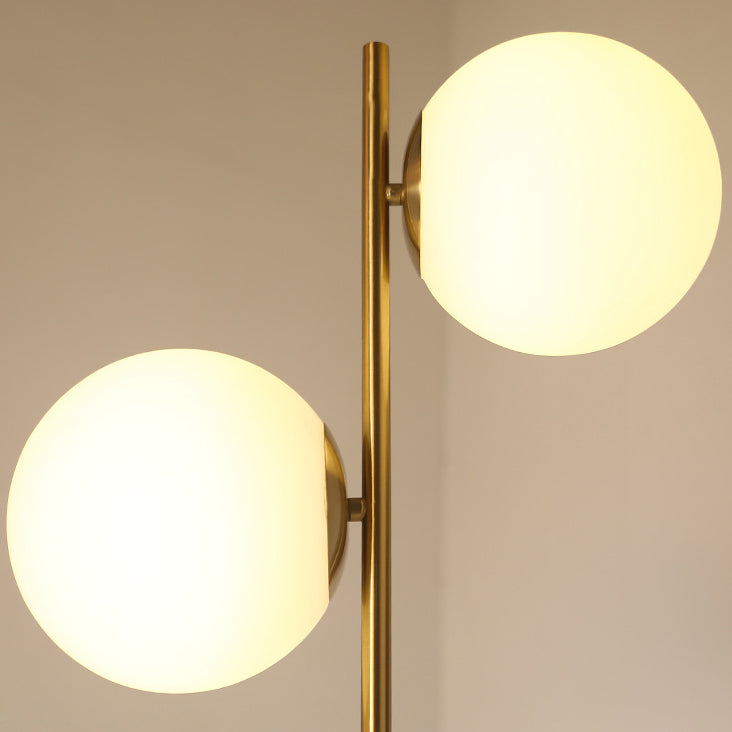 Nordic White 2-Light Floor Lamp