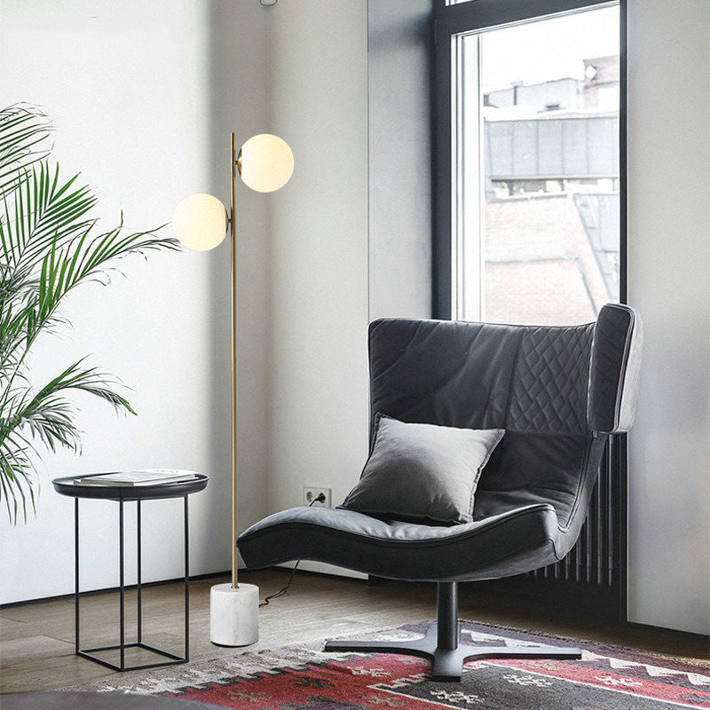 Nordic White 2-Light Floor Lamp