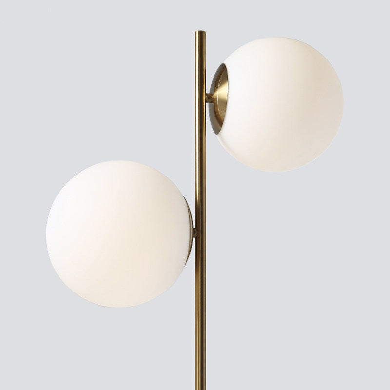 Nordic White 2-Light Floor Lamp