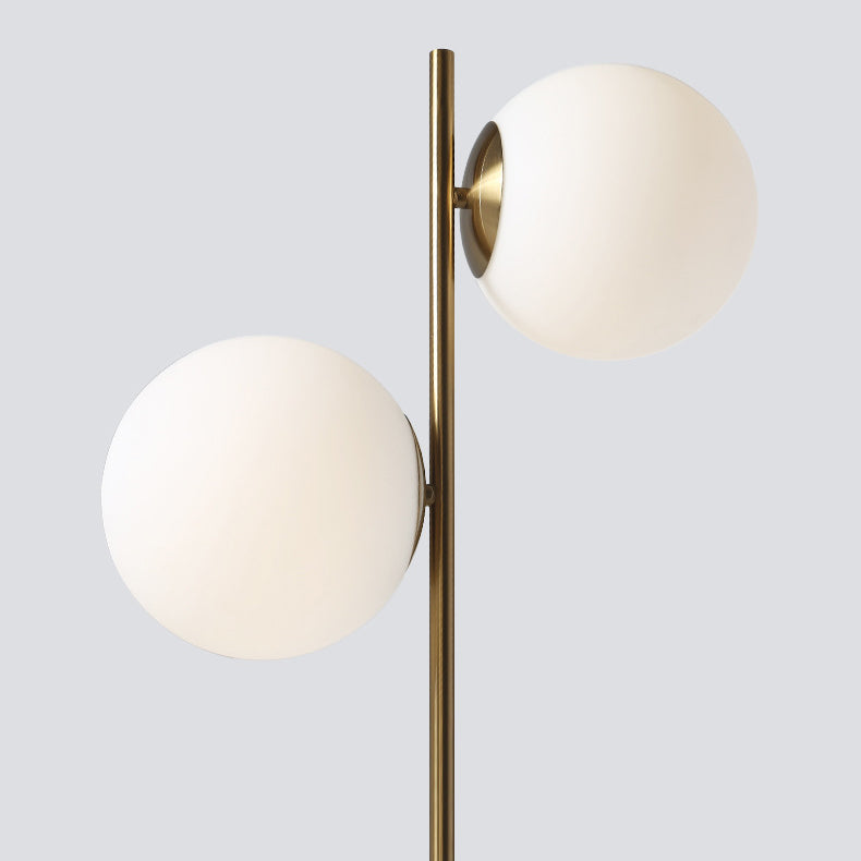 Nordic White 2-Light Floor Lamp