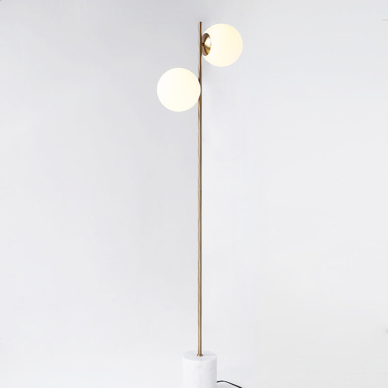 Nordic White 2-Light Floor Lamp