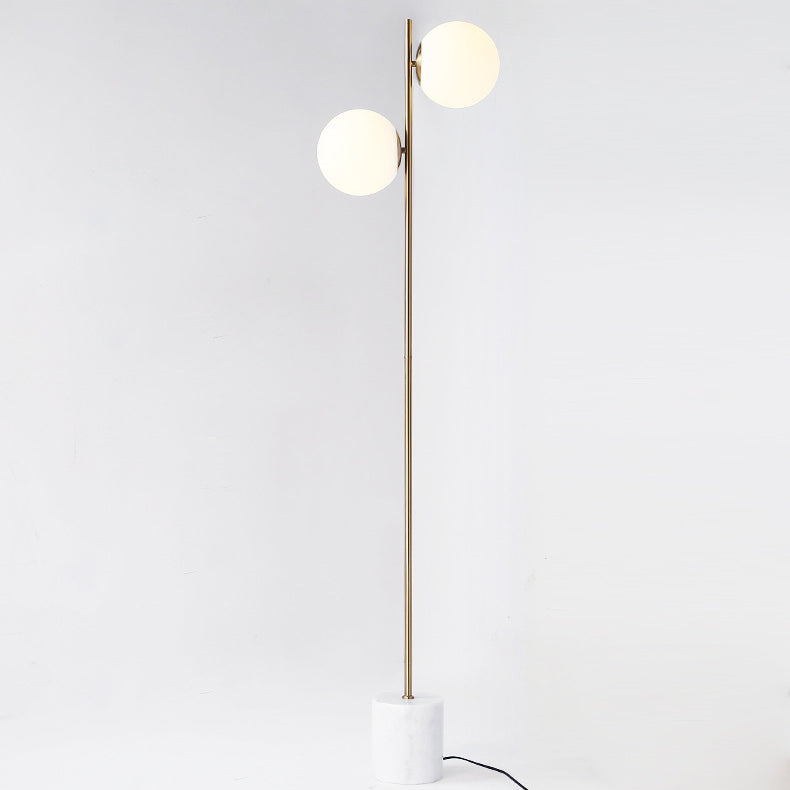 Nordic White 2-Light Floor Lamp