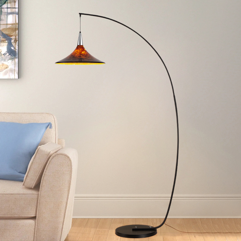 Scandinavian Brown Floor Lamp