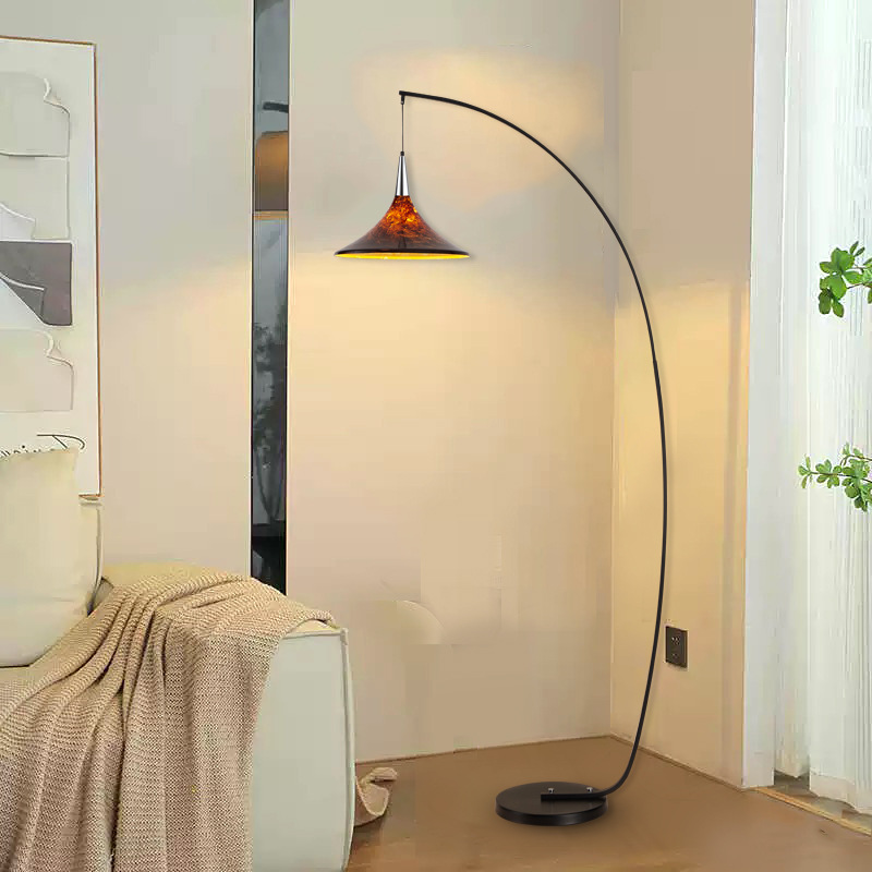 Scandinavian Brown Floor Lamp