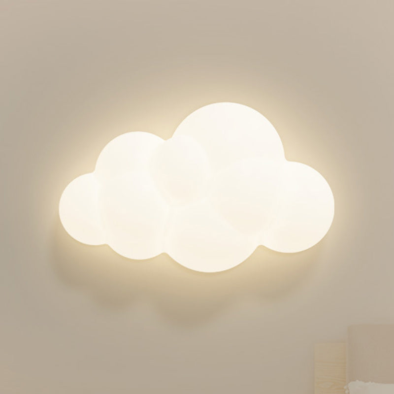 Contemporary Creative PE Iron Cloud-Shaped LED Wall Sconce