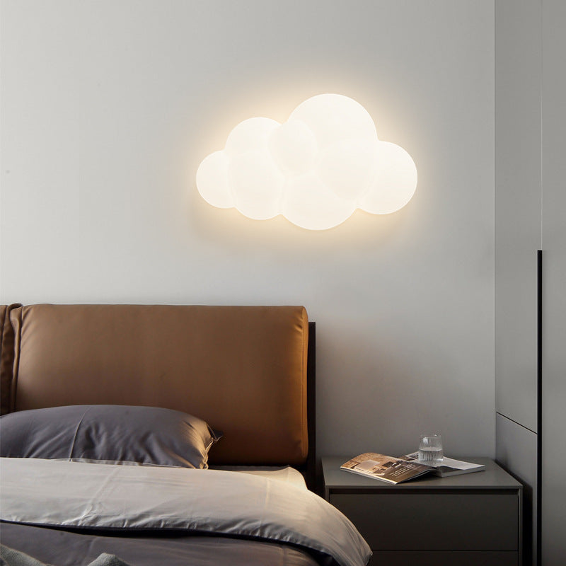Contemporary Creative PE Iron Cloud-Shaped LED Wall Sconce
