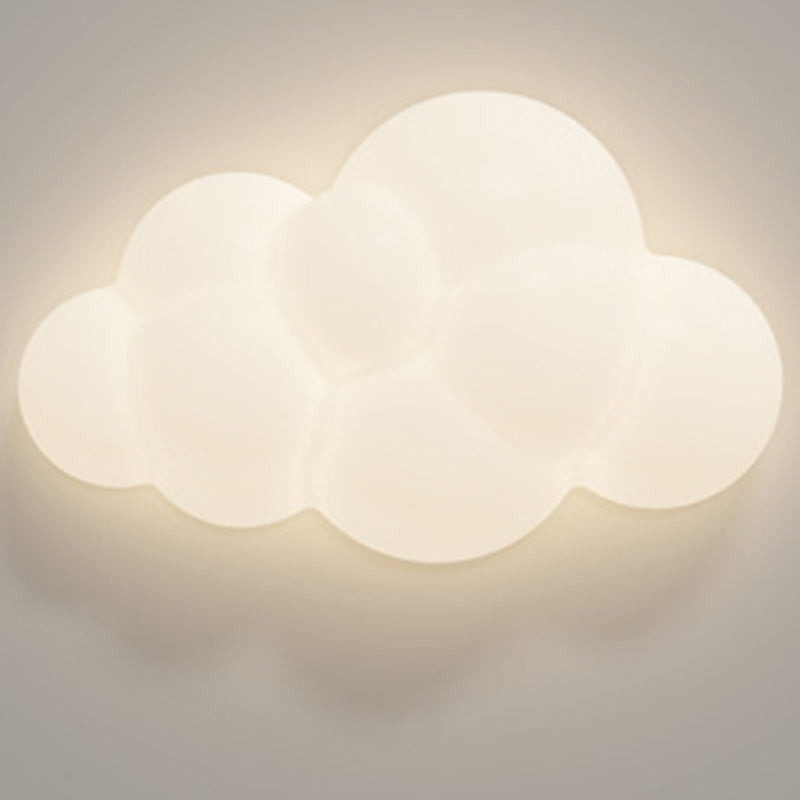 Contemporary Creative PE Iron Cloud-Shaped LED Wall Sconce