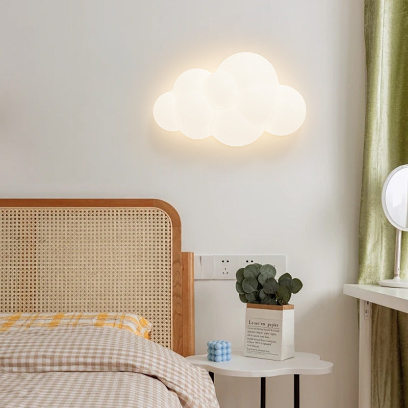 Contemporary Creative PE Iron Cloud-Shaped LED Wall Sconce