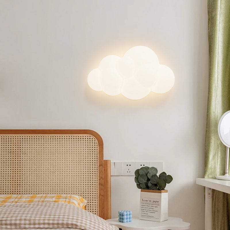 Contemporary Creative PE Iron Cloud-Shaped LED Wall Sconce