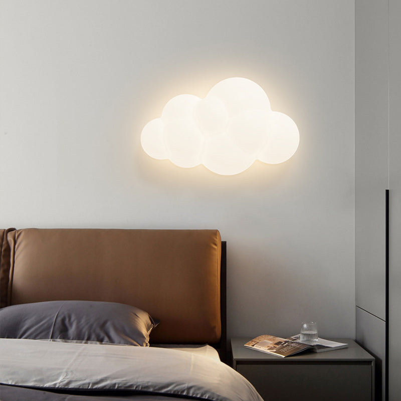 Contemporary Creative PE Iron Cloud-Shaped LED Wall Sconce