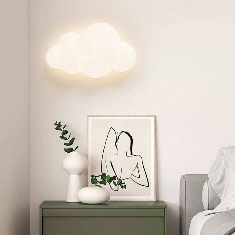 Contemporary Creative PE Iron Cloud-Shaped LED Wall Sconce