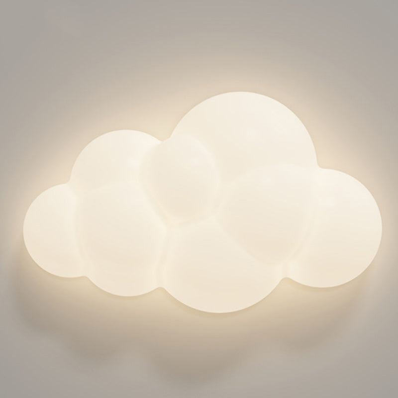 Contemporary Creative PE Iron Cloud-Shaped LED Wall Sconce