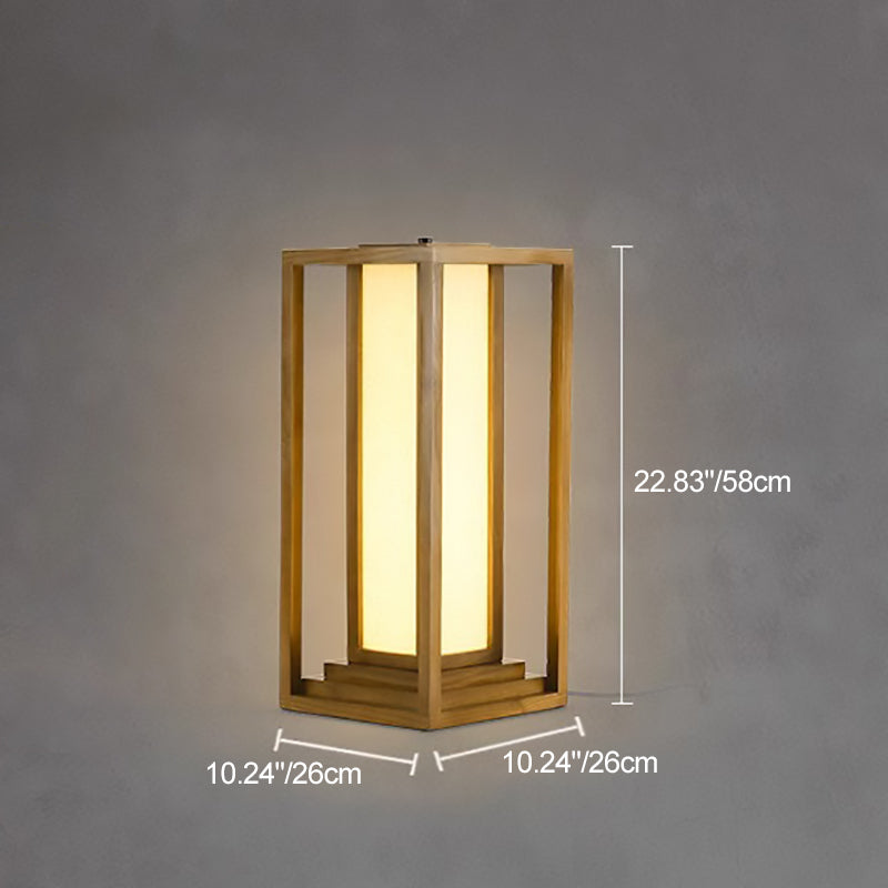 Japanese Natural Wood Floor Lamp