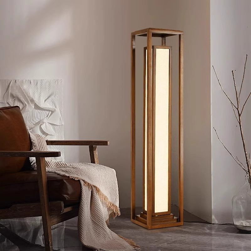 Japanese Natural Wood Floor Lamp