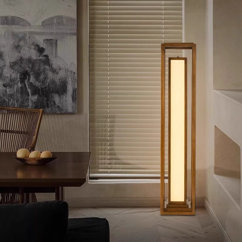 Japanese Natural Wood Floor Lamp