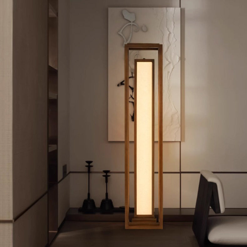 Japanese Natural Wood Floor Lamp