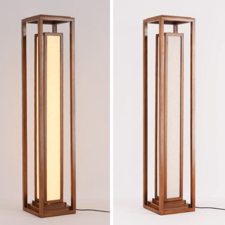 Japanese Natural Wood Floor Lamp