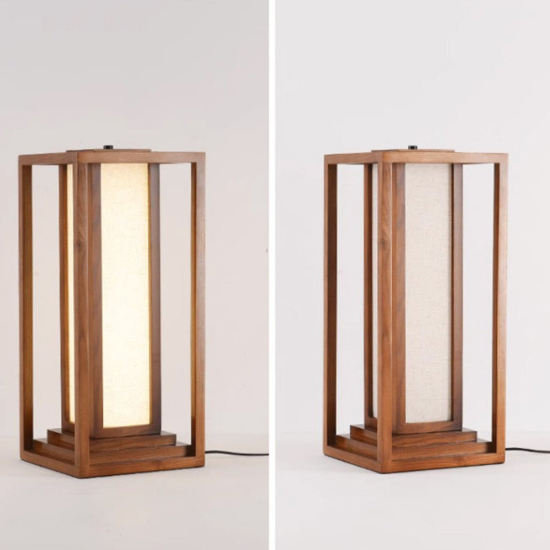 Japanese Natural Wood Floor Lamp