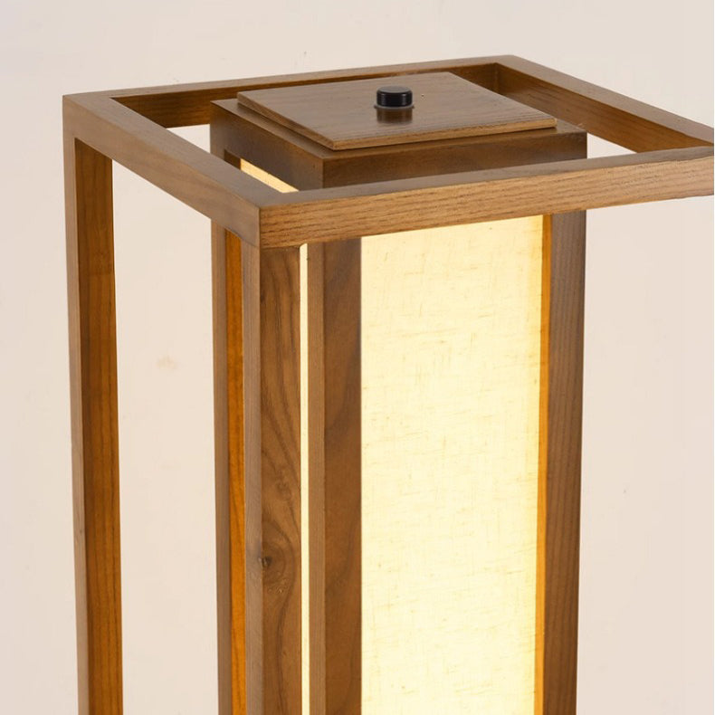 Japanese Natural Wood Floor Lamp