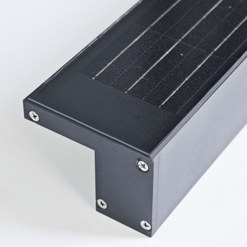 Modern Minimalist Solar Waterproof Aluminum Glass Wall Light