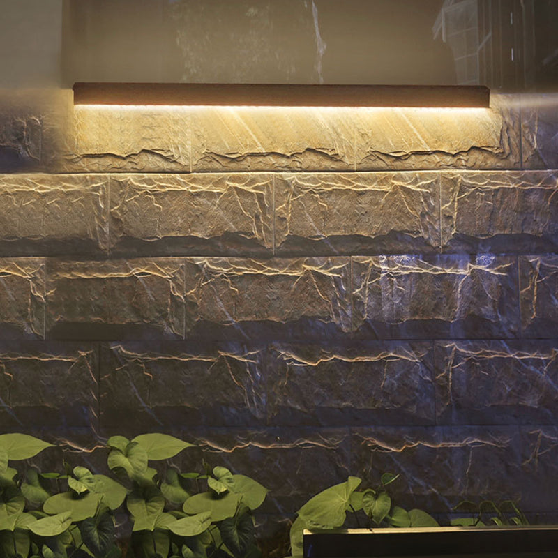 Modern Minimalist Solar Waterproof Aluminum Glass Wall Light