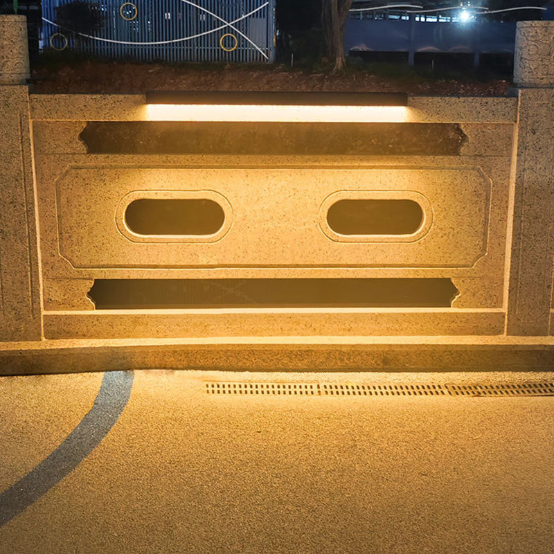 Modern Minimalist Solar Waterproof Aluminum Glass Wall Light