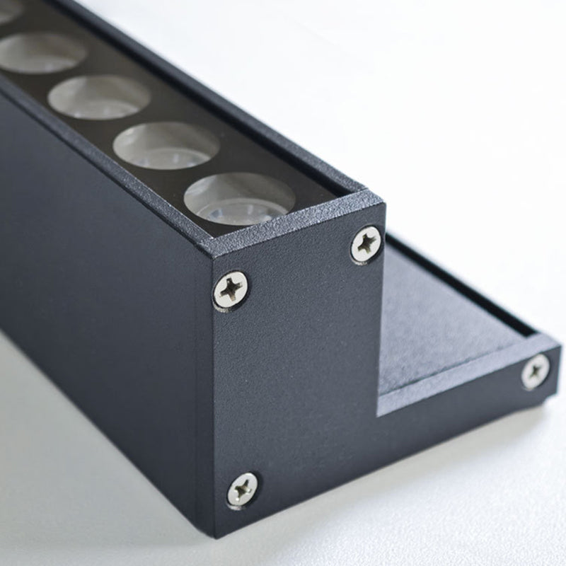 Modern Minimalist Solar Waterproof Aluminum Glass Wall Light
